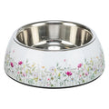 Trixie Fress-/Trinknapf Floral Edelstahl Weiss / Mehrfarbig