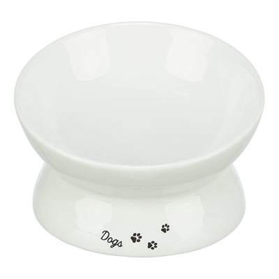 Trixie Fress-/Trinknapf Hunde Keramik Erhöht Weiss 17X17X13.5 Cm