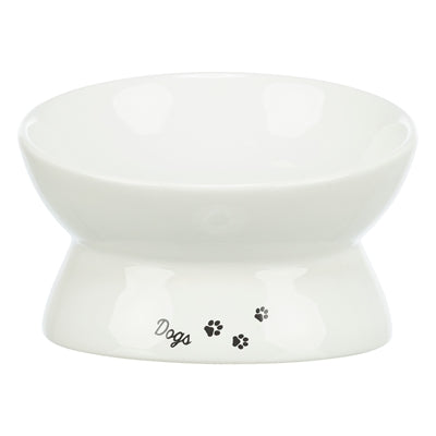 Trixie Fress-/Trinknapf Hunde Keramik Erhöht Weiss 17X17X13.5 Cm