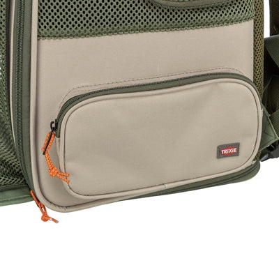 Trixie Rucksack Rocco Maximal 10 Kg Beige / Olivgrün 40 × 30 × 42 Cm