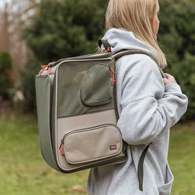 Trixie Rucksack Rocco Maximal 10 Kg Beige / Olivgrün 40 × 30 × 42 Cm