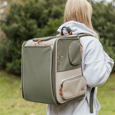 Trixie Rucksack Rocco Maximal 10 Kg Beige / Olivgrün 40 × 30 × 42 Cm