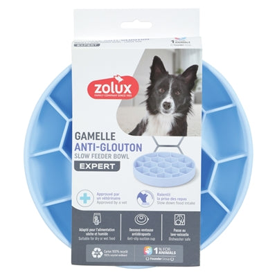 Zolux Hundefutternapf „Slow Feed“ Mit Saugnäpfen Aus Silikon, Blau