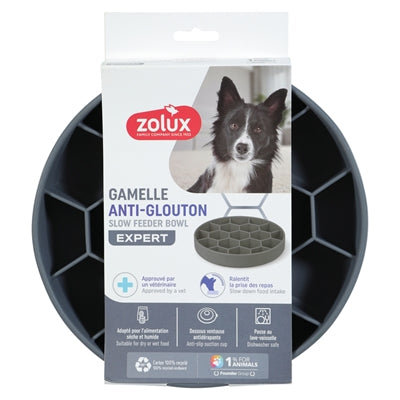 Zolux Voebrak Hundeslow-Feed Mit Saugnäpfen Aus Silikon, Grau