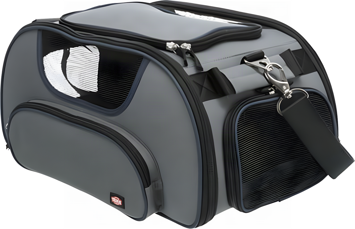 Trixie Hundeflugzeug Tasche Flügel Grau/Schwarz 46X28X23 Cm