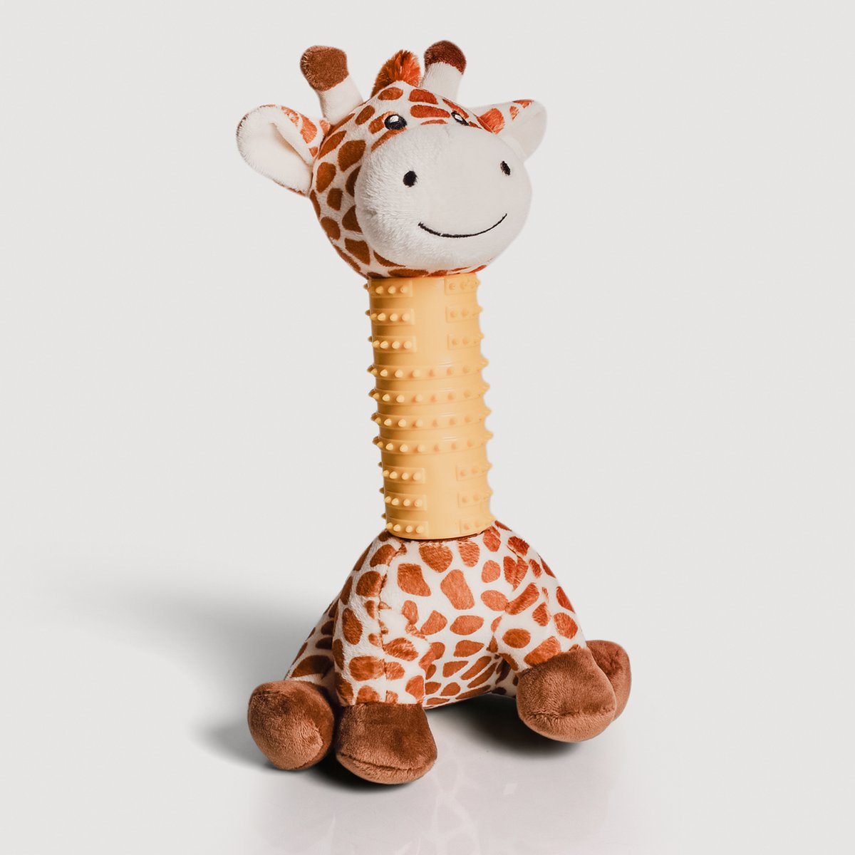 ne&no®  Hundespielzeug Giraffe/ Plüschtier + Kauspielzeug + Quietscher