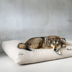 Studio Animaux hondenkussen katoen EPS-parelvulling vanille maat L 130 x 90 x 15 cm