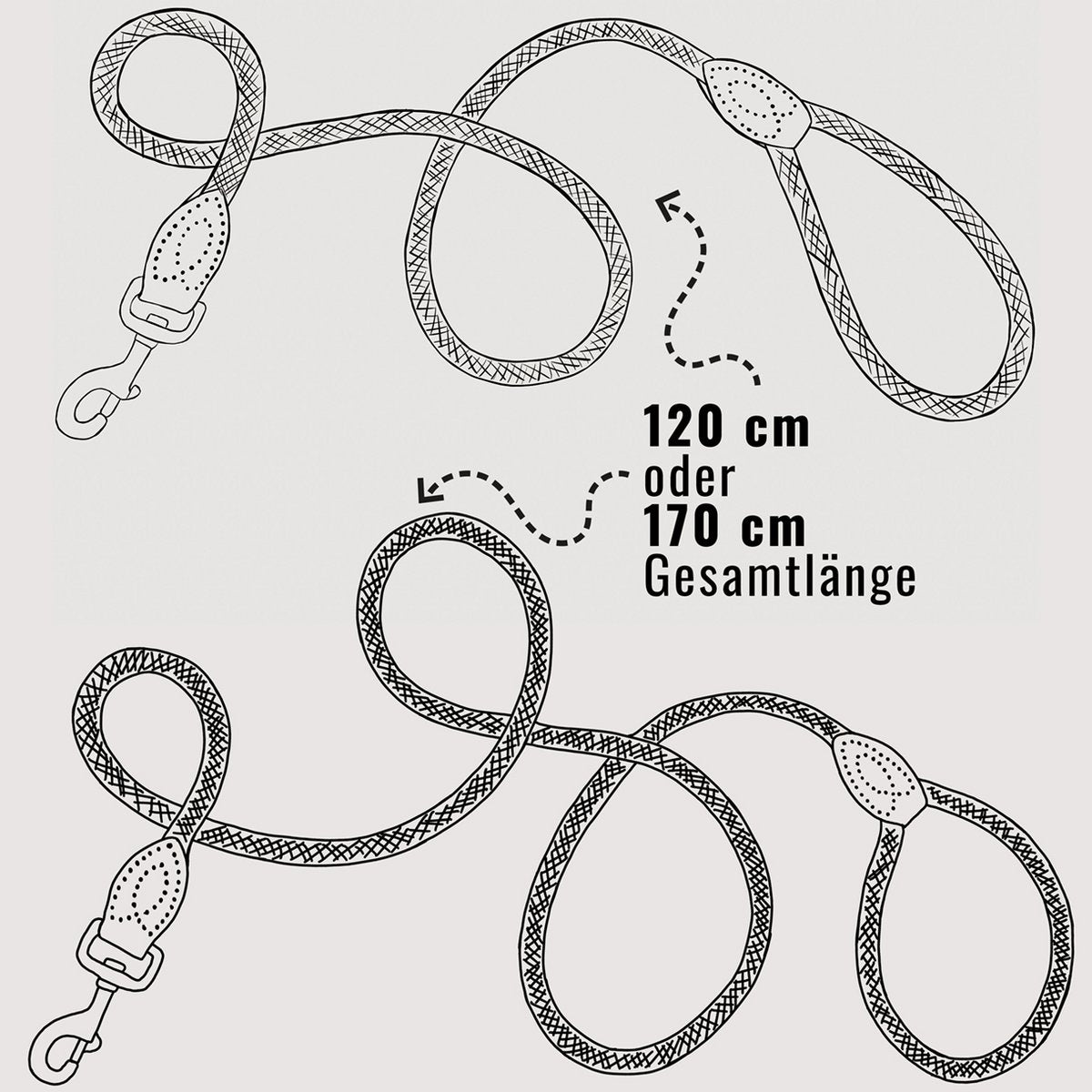ne&no® Tauleine für Hunde - 120 / 170 cm