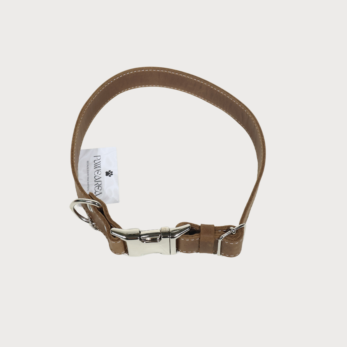 Pawearea Hundehalsband aus Leder – Echtes Vollnarbenleder, handgefertigt in Europa, 5 Farben, verstellbar