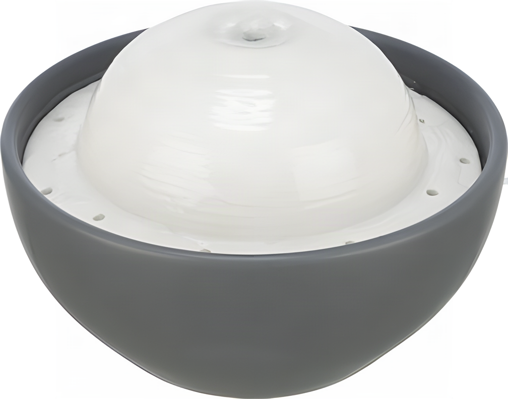 Trixie Vital Dome Trinkbrunnen Keramik Grau/Weiss 1,5 Ltr 20X10X20 Cm