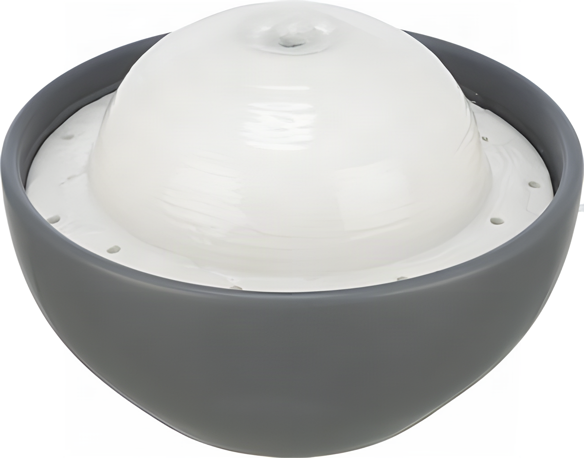 Trixie Vital Dome Trinkbrunnen Keramik Grau/Weiss 1,5 Ltr 20X10X20 Cm
