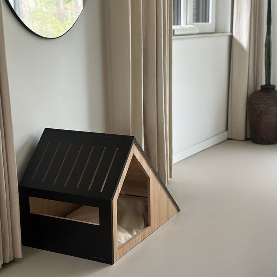 Studio Animaux Katzenhaus | Holz | schwarz | 75 x 50 x 53 cm