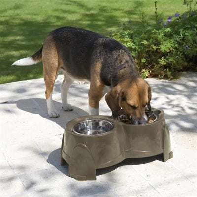 Savic Futterschale Ergo Feeder Warm Grau 61X35X28 Cm 2X1,5 Ltr.