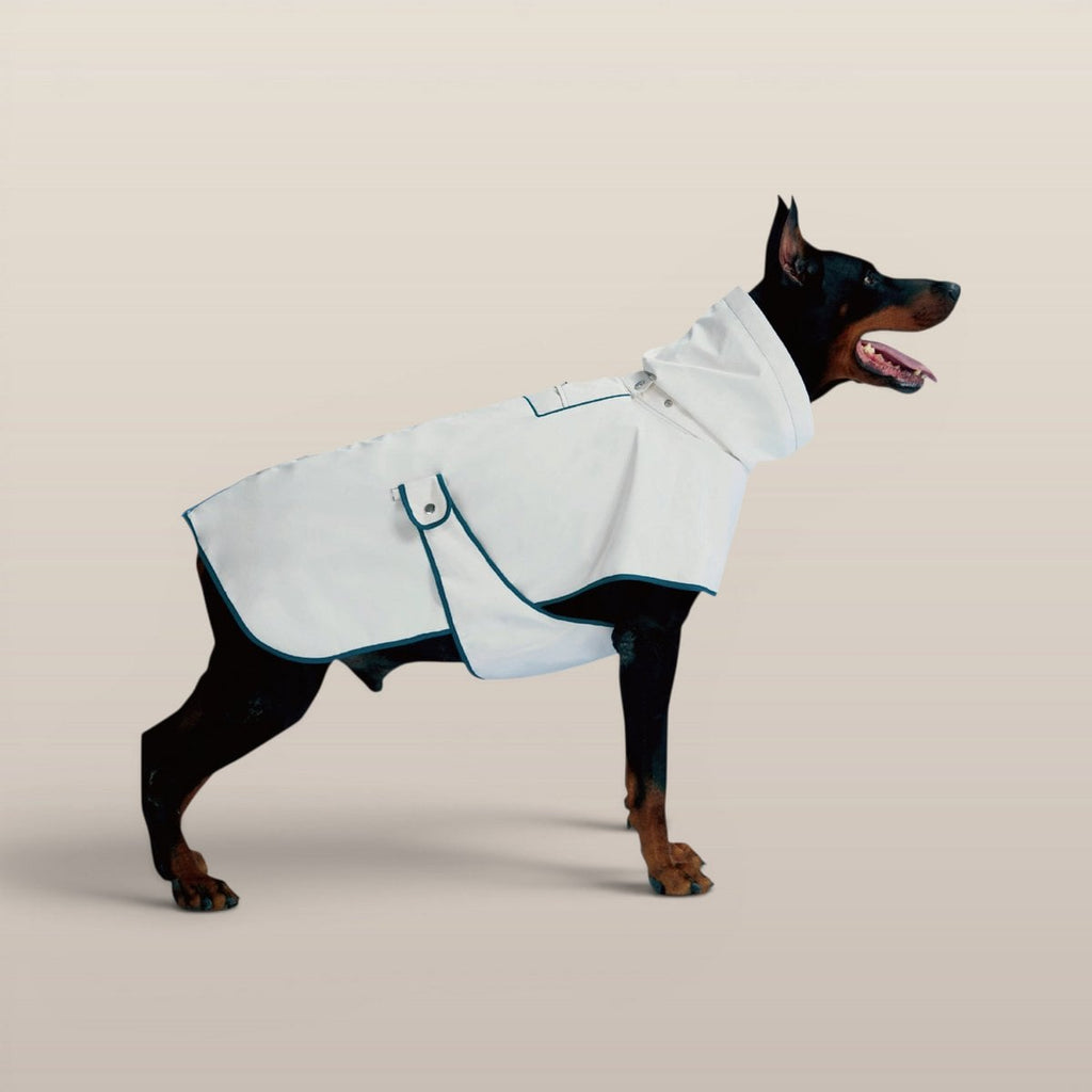MoonRise Lulu Hunde-Regenmantel – ultraweich, wasserdicht, Weiß