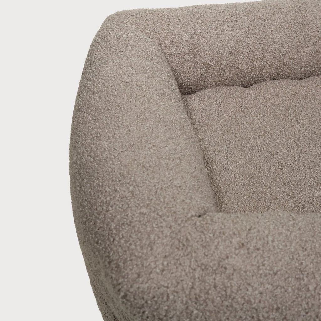 Pawearea lit de luxe pour chien CAPRICE – architecture douce, tissu d'ameublement haut de gamme, fait main en Europe
