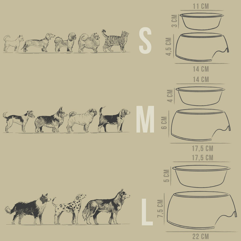 ne&no® Futternapf 2er Set für große Hunde [Einzigartiges Design von NE&NO] – Dinner for one Design