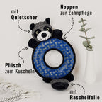 ne&no® hondenspeelgoed wasbeer / knuffel + kauwspeelgoed + piepje