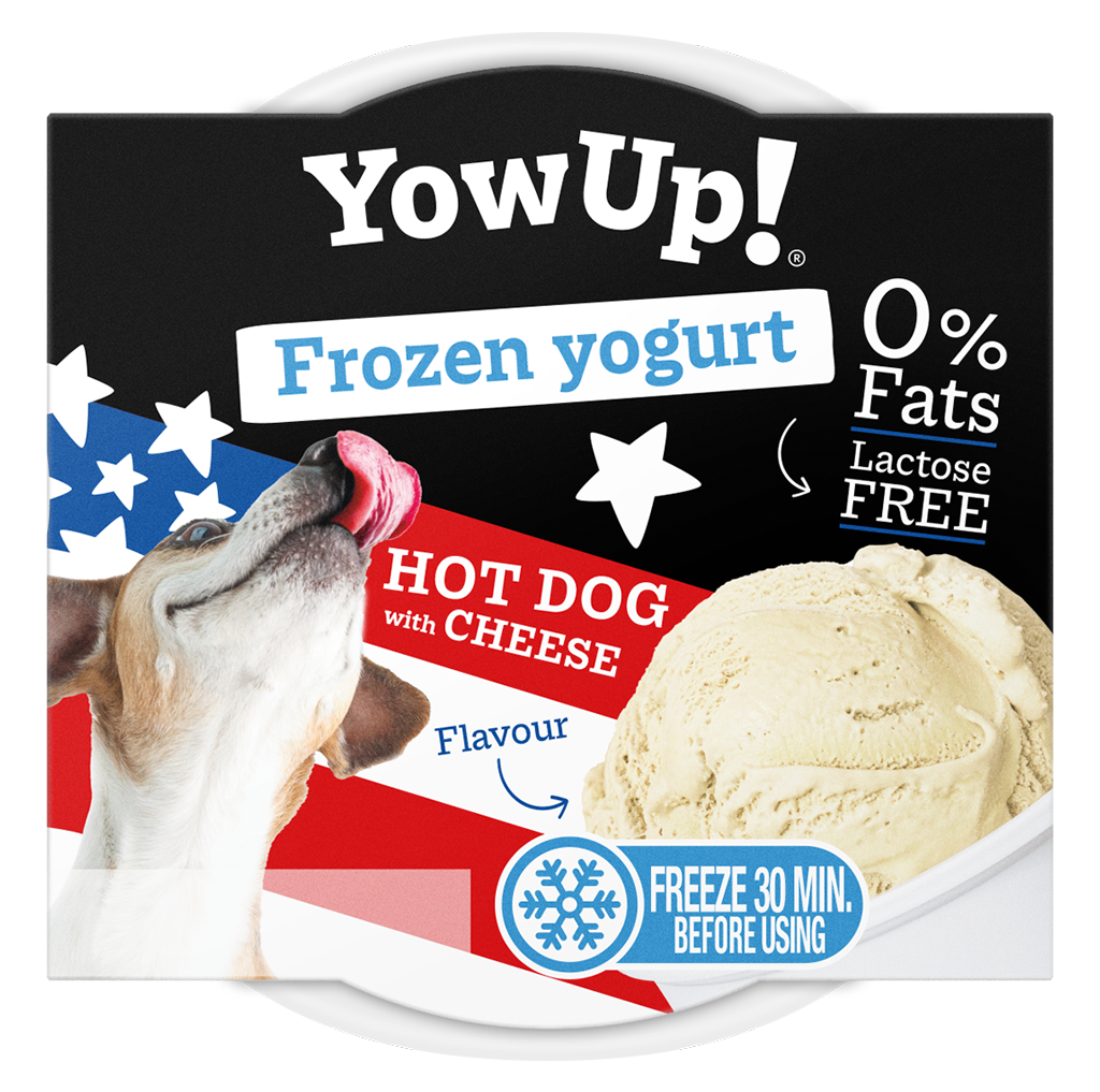YowUp! Frozen Yoghurt Hot dog mit Käse