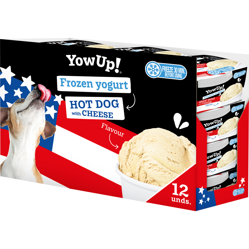 YowUp! Frozen Yoghurt Hot dog mit Käse