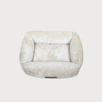 Pawearea Luxury Dog Bed SAPPHIRE – Sculptural Marble-Effect Velvet, Orthopaedic Support, Handmade in Europe