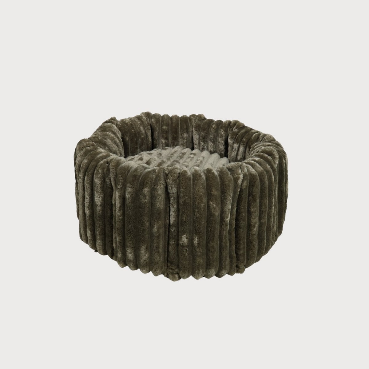 Pawearea luxe hondenbed Charles – premium gestreept fluweel, handgemaakt in Europa, designer meubel voor huisdieren