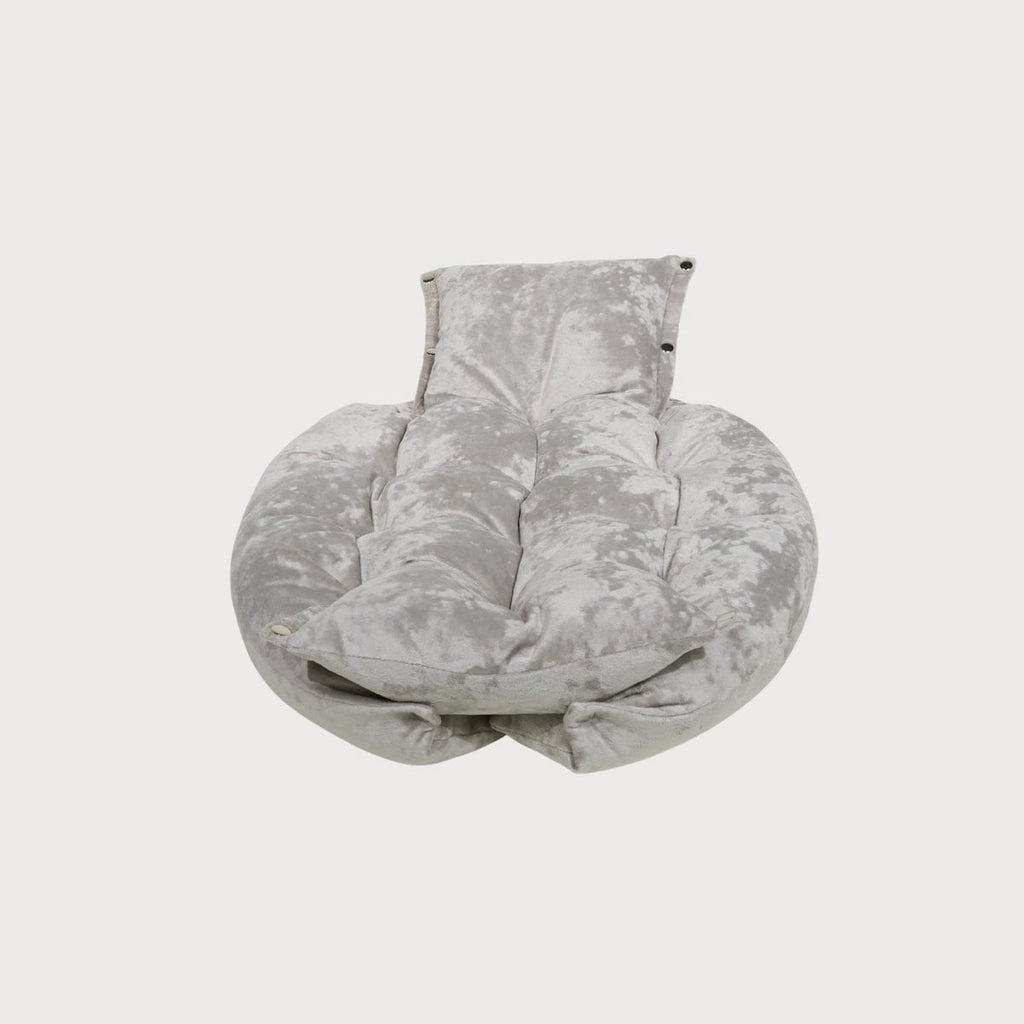 Pawearea MALIBU Convertible Luxury Dog Bed – Marble Velvet, 2-in-1 Designer Pet Furniture, Handmade in Europe