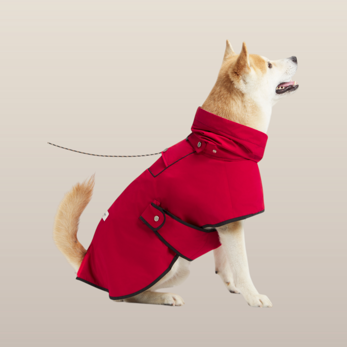 MoonRise Lulu Dog Raincoat – Ultra-Soft, Waterproof, Red
