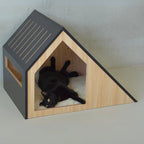 Studio Animaux Katzenhaus | Holz | schwarz | 75 x 50 x 53 cm