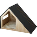 Katzenhaus | Holz | schwarz | 75 x 50 x 53 cm