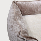 Pawearea Phoebe Luxus-Hundebett – Premium-Samt, handgefertigt in Europa, moderner Designer-Stil