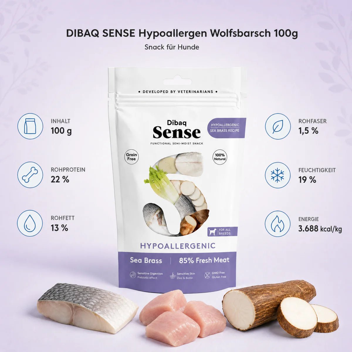 Royal Diamonds DIBAQ SENSE zeebaars hypoallergeen 100g