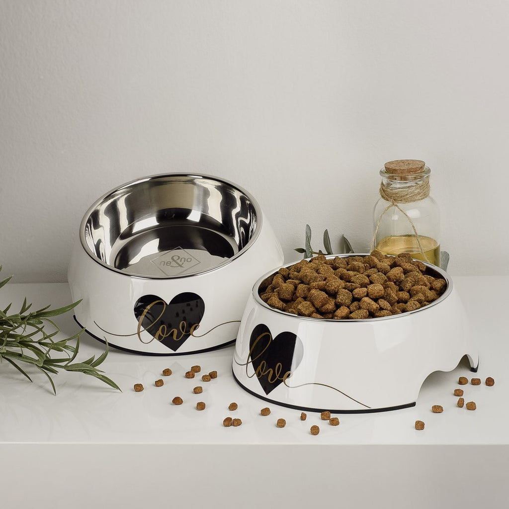ne&no® Futternapf 2er Set für große Hunde [Einzigartiges Design von NE&NO] – Love Design