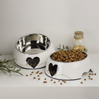 ne&no® Futternapf 2er Set für große Hunde [Einzigartiges Design von NE&NO] – Love Design