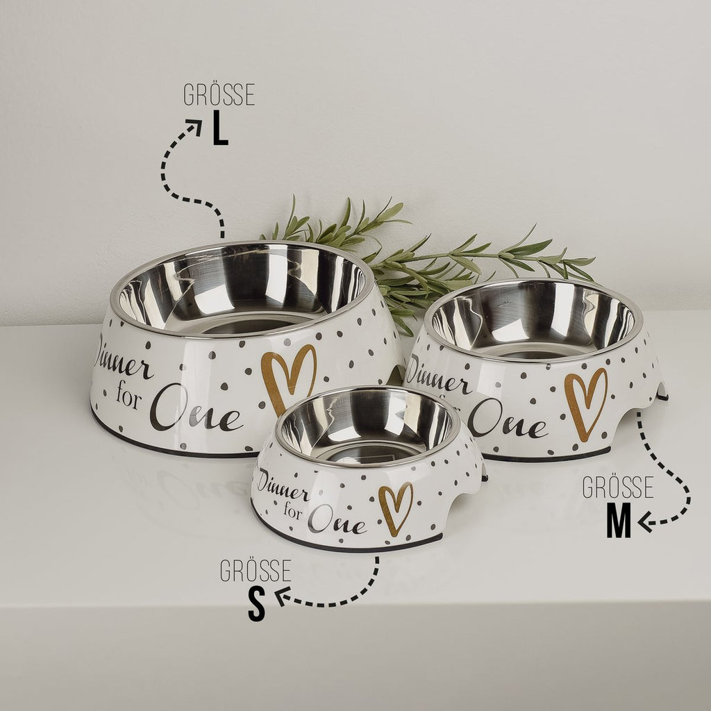 ne&no® Futternapf 2er Set für große Hunde [Einzigartiges Design von NE&NO] – Dinner for one Design