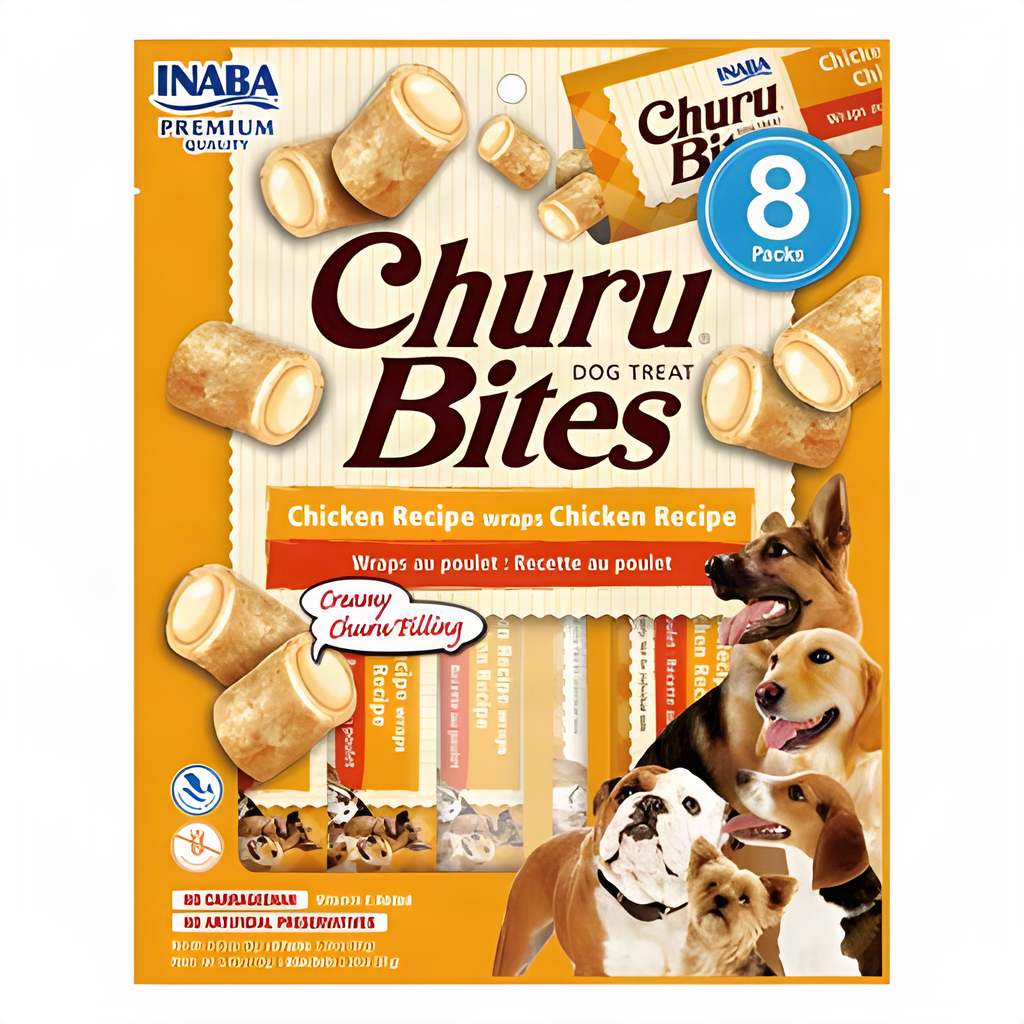 Inaba Dog Churu Bites Chicken Recipe Wraps 8X12 Gr