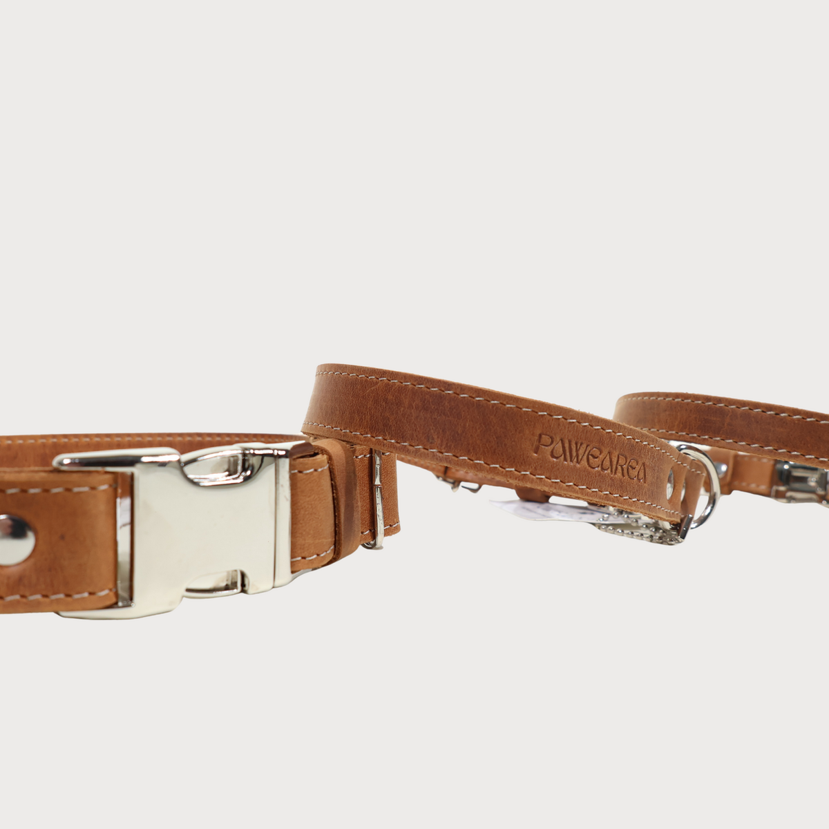 Pawearea Hundehalsband aus Leder – Echtes Vollnarbenleder, handgefertigt in Europa, 5 Farben, verstellbar