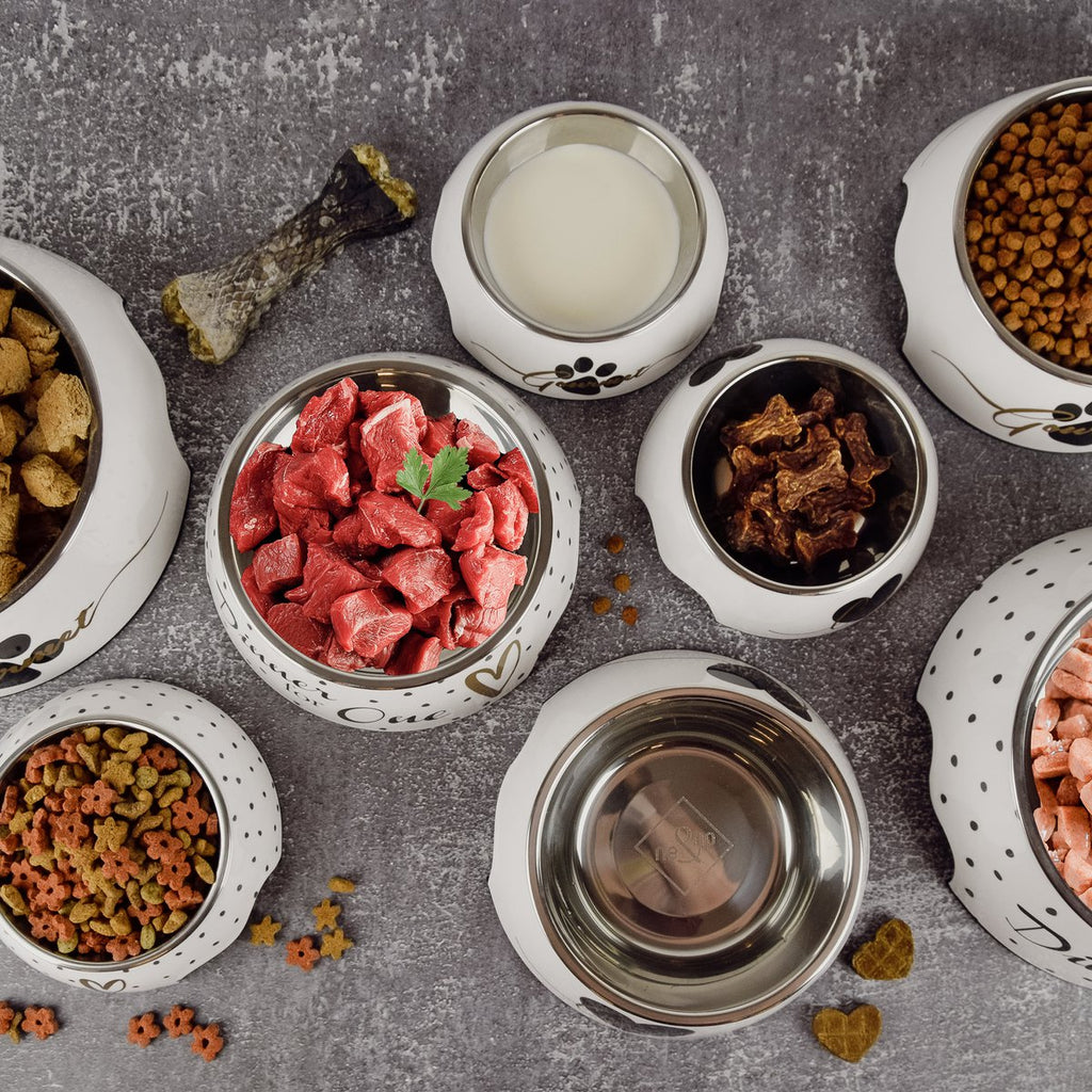 ne&no® Futternapf 2er Set für große Hunde [Einzigartiges Design von NE&NO] – Dinner for one Design