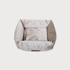 Pawearea Luxury Dog Bed SAPPHIRE – Sculptural Marble-Effect Velvet, Orthopaedic Support, Handmade in Europe