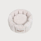 Pawearea luxe hondenbed Charles – premium gestreept fluweel, handgemaakt in Europa, designer meubel voor huisdieren