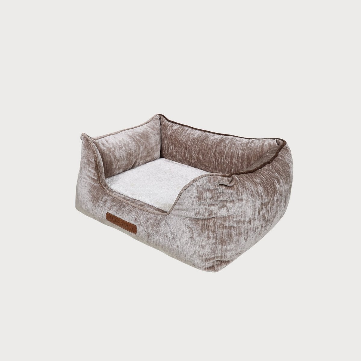 Pawearea Phoebe Luxus-Hundebett – Premium-Samt, handgefertigt in Europa, moderner Designer-Stil