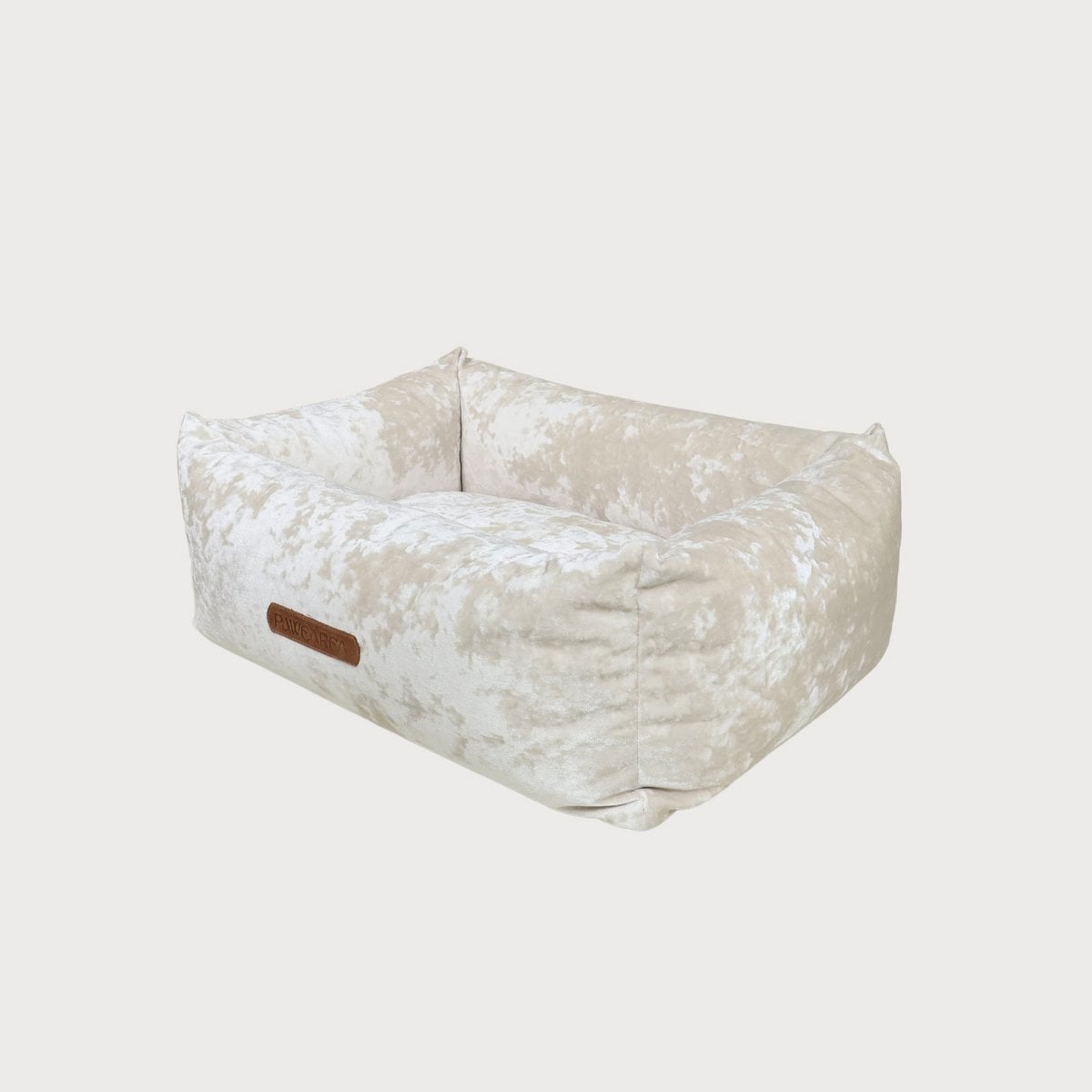 Pawearea Luxury Dog Bed SAPPHIRE – Sculptural Marble-Effect Velvet, Orthopaedic Support, Handmade in Europe