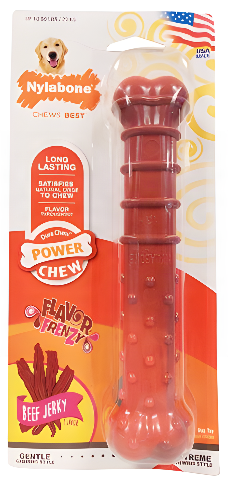 Nylabone Textured Dura Chew Beef Jerkey Für Harte Bisse