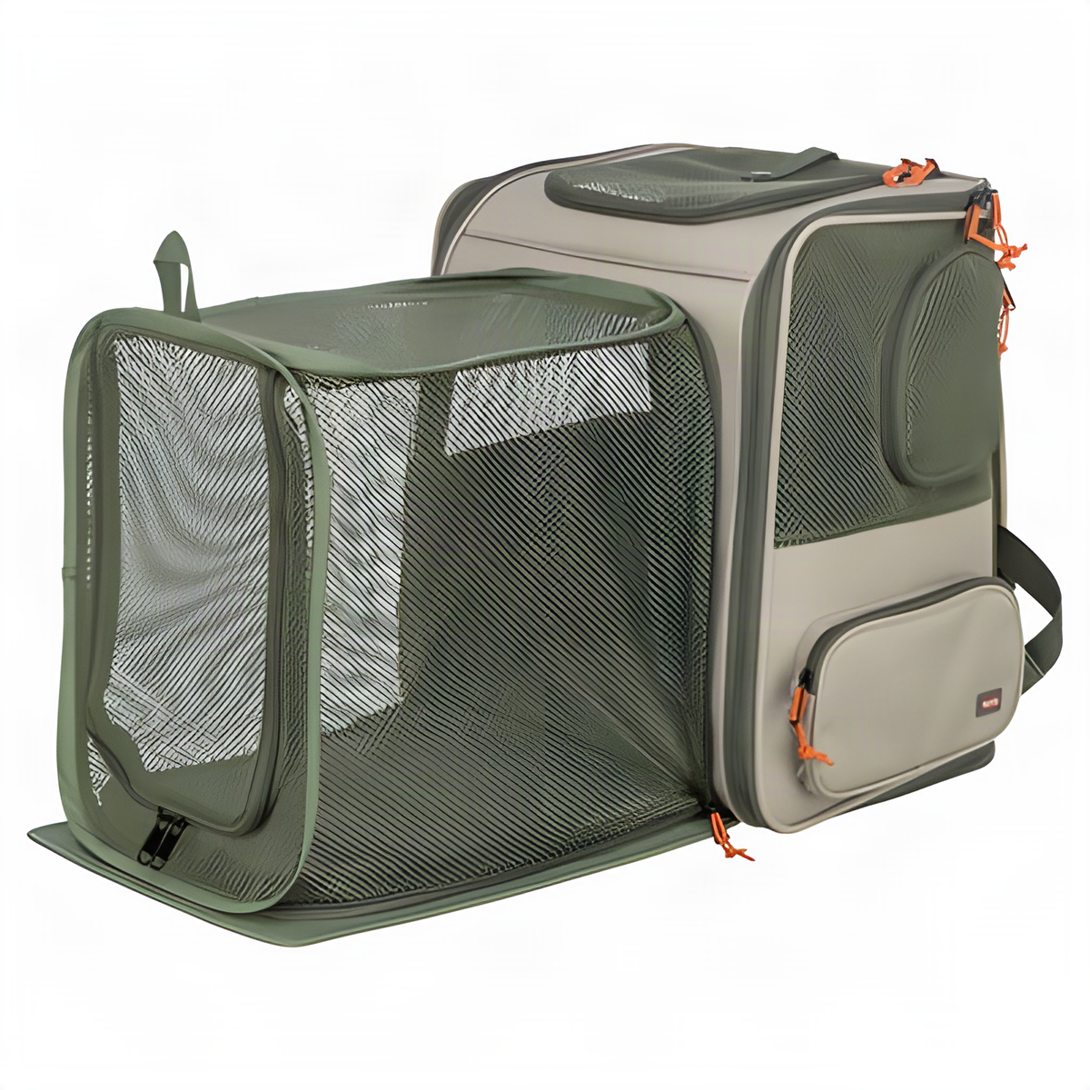 Trixie Rucksack Rocco Maximal 10 Kg Beige / Olivgrün 40 × 30 × 42 Cm