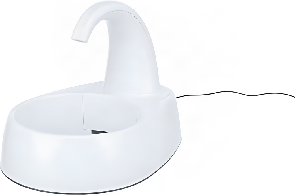 Trixie Trinkbrunnen Gebogener Strahl Kunststoff Weiss 25X35X24,5 Cm 2,6 Ltr.